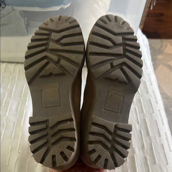 Women's Tan Suede Ankle Boots - Picture 6 of 7